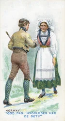 Übliche Begrüßung in Norwegen, 1907